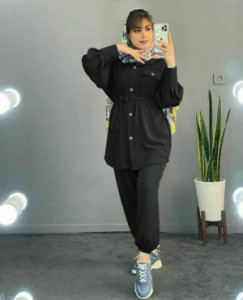 مانتو شلوار زنانه ابروبادی مدل سرکان
