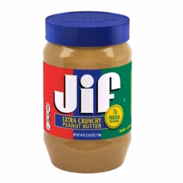 کره بادام زمینی جیف آبی 454گرمی اورجینال 