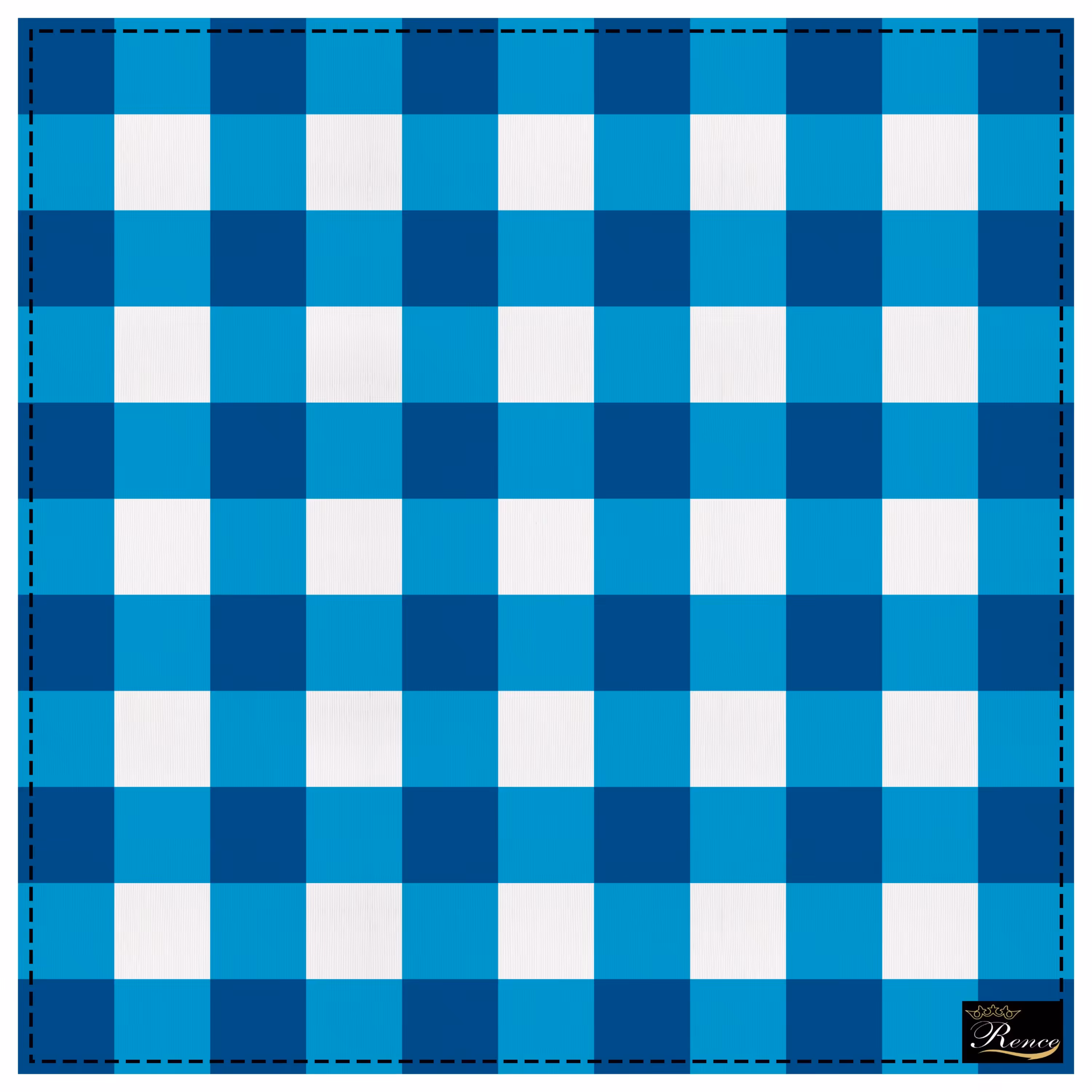 دستمال سر و گردن و پیشانی بند اسکارف طرح چهار خانه سایز 58 در 58 مدل H1-621 شرکت رنس