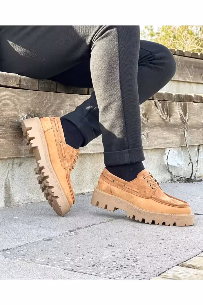 کفش های کژوال چند رنگ مردانه TAN 3245 TABA روزمره چرم ByItallanoshoes