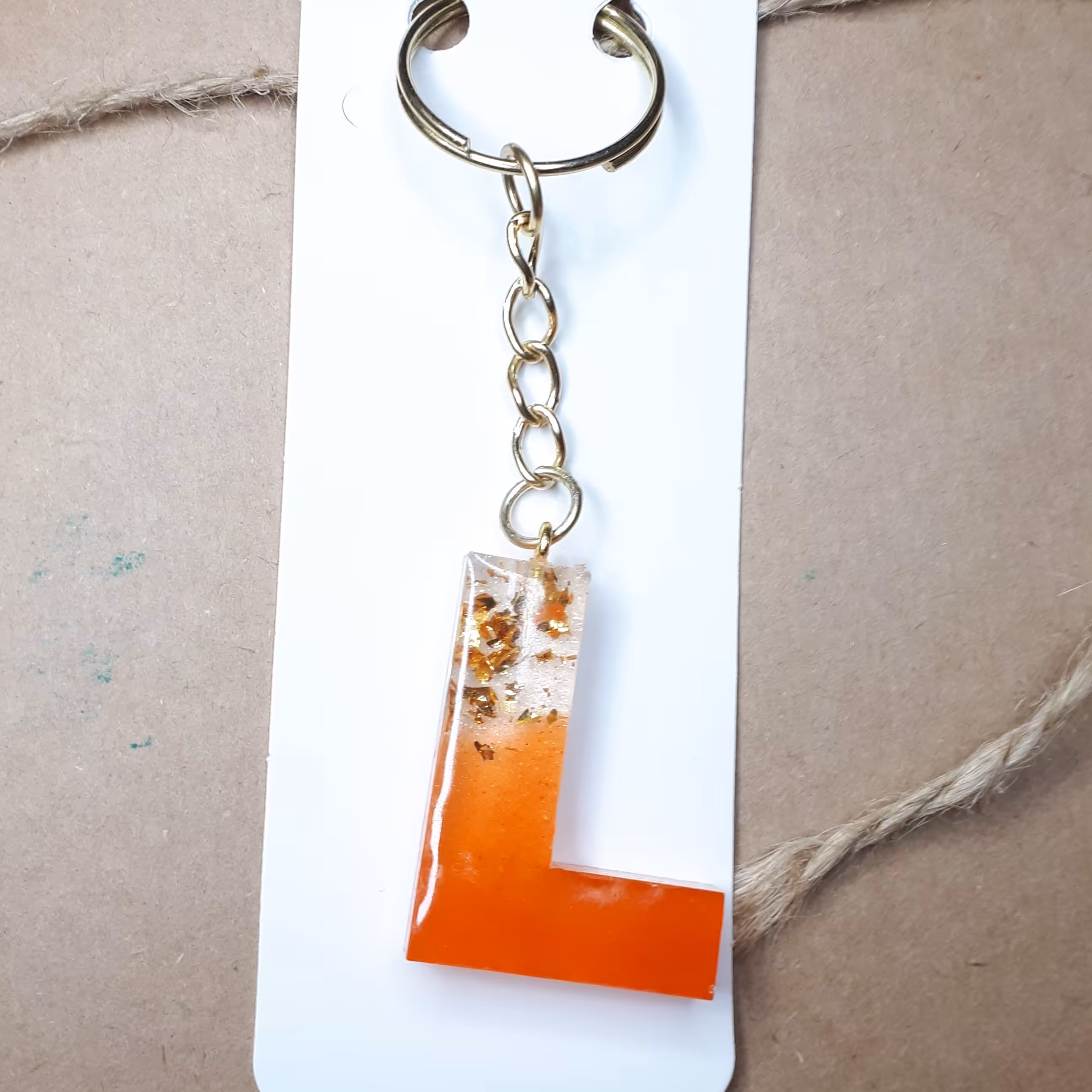 جاکلیدی رزینی طرح حرف انگلیسی ال  L