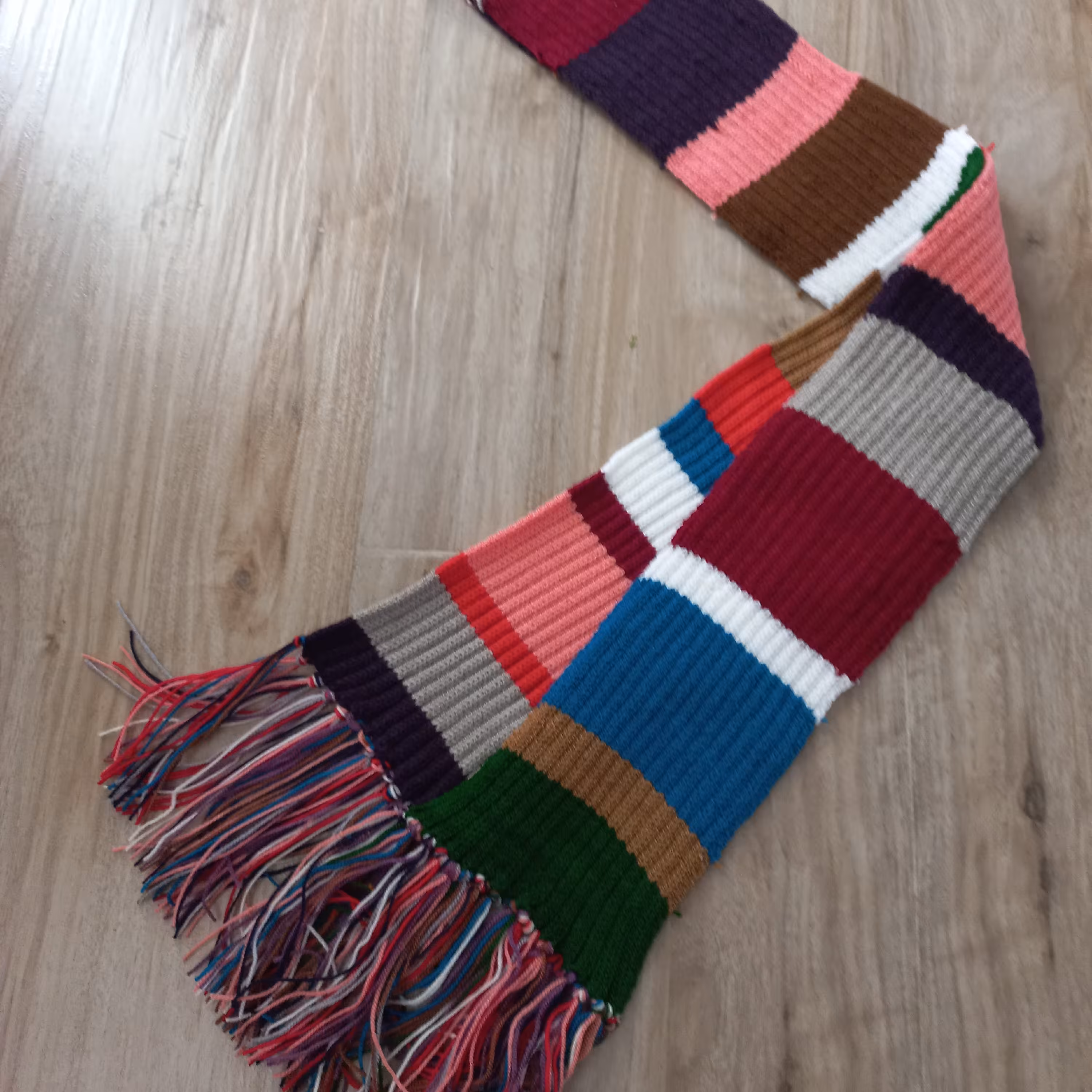 شالگردن بافتنی اسپرت رنگی رنگی