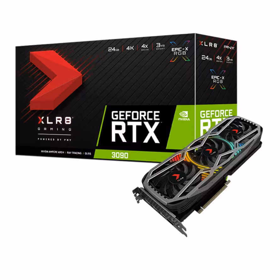 کارت گرافیک پی ان وای RTX 3090 24GB XLR8 Gaming REVEL EPIC-X RGB