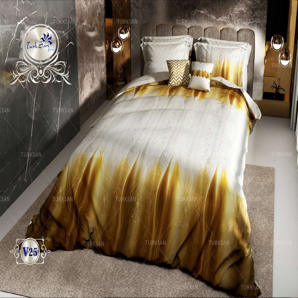 سرویس روتختی مخمل ترکسان کد V-25 دونفره 8 تکه