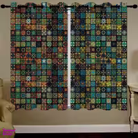 پرده مخمل رنس مدل C34-50076 ارتفاع 190 سانتی متر