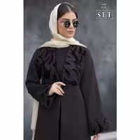 مانتو مزون دوز مجلسی مدل پارمیدا رنگ مشکی کد 1836 برند SET