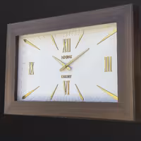 ساعت دیواری چوبی(واناچای) کد 3111 زمینه سفید در در سایز 60 در 40 مستطیل افقی ( هزینه ارسال به صورت پس کرایه می باشد)