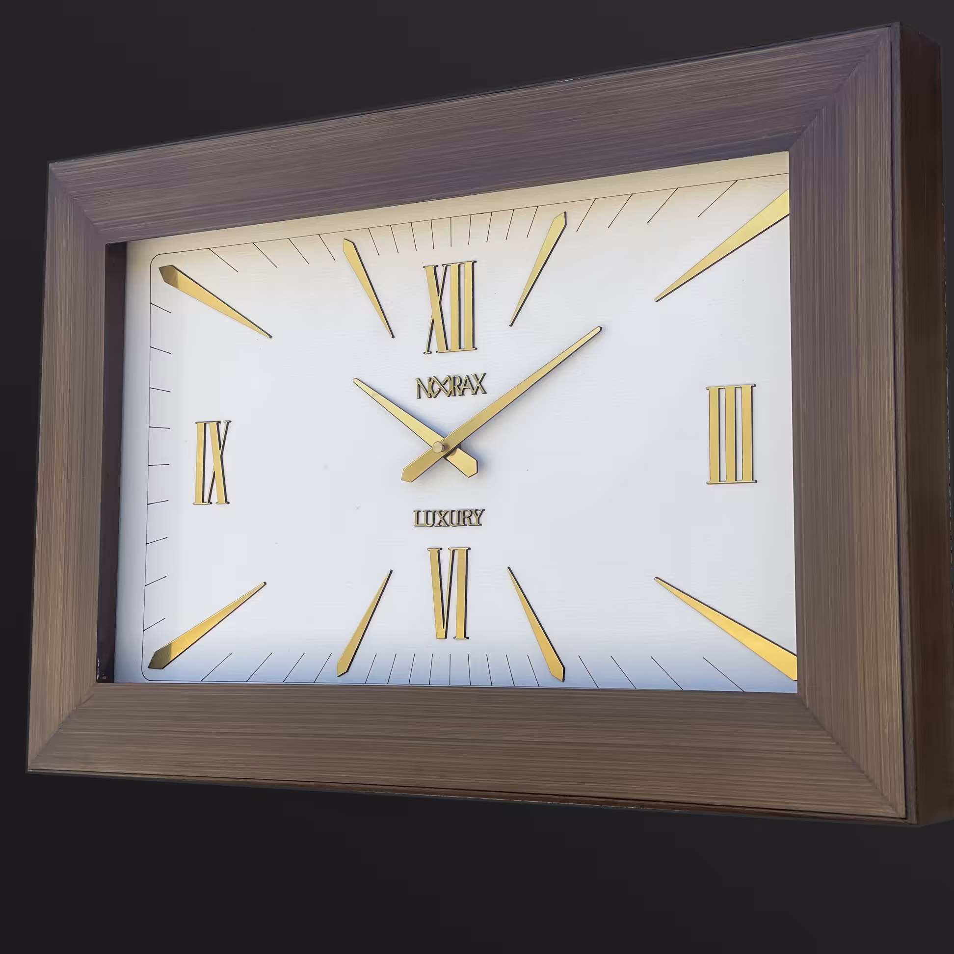 ساعت دیواری چوبی(واناچای) کد 3111 زمینه سفید در در سایز 60 در 40 مستطیل افقی ( هزینه ارسال به صورت پس کرایه می باشد)