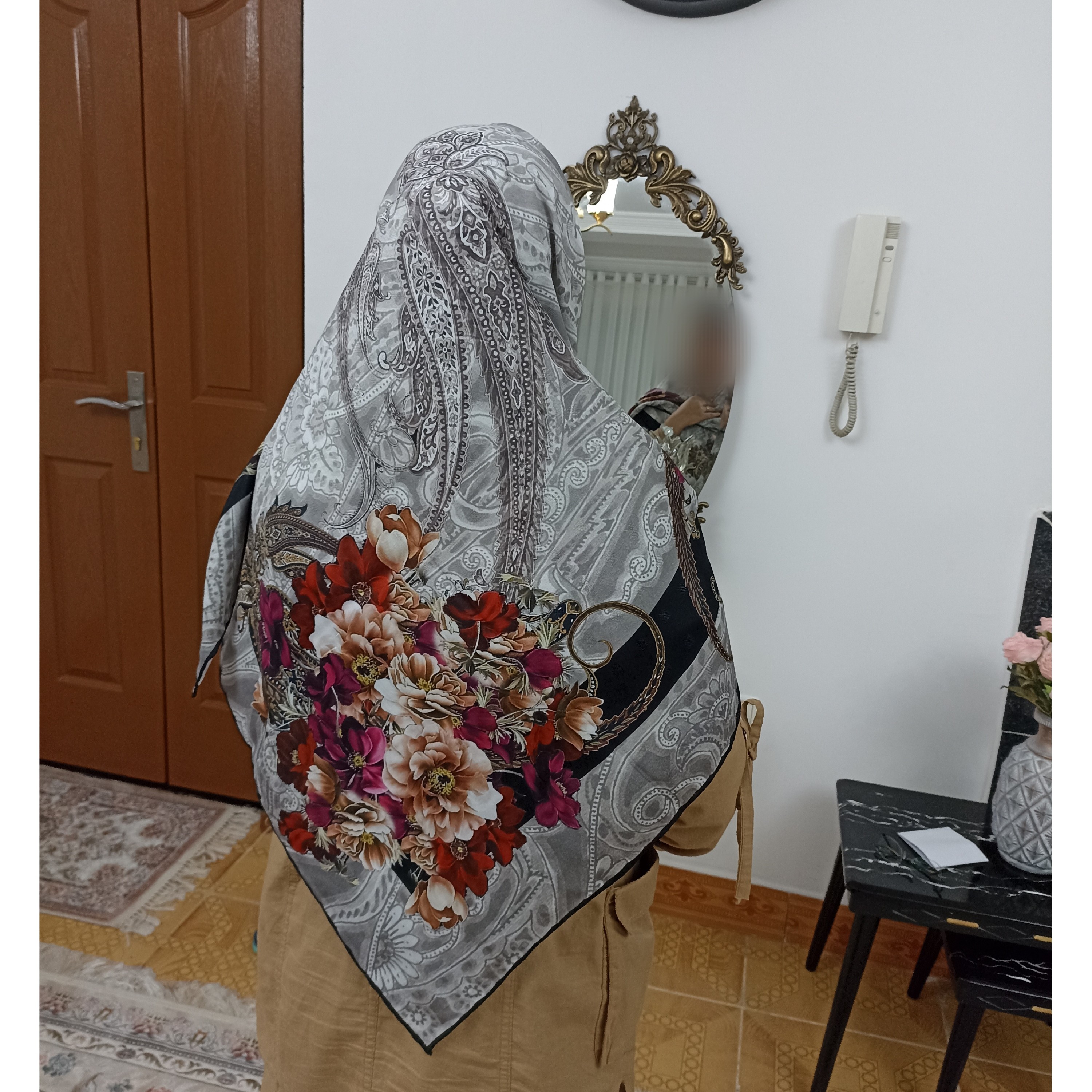 روسری نخی روز مادر زیبا قواره بزرگ