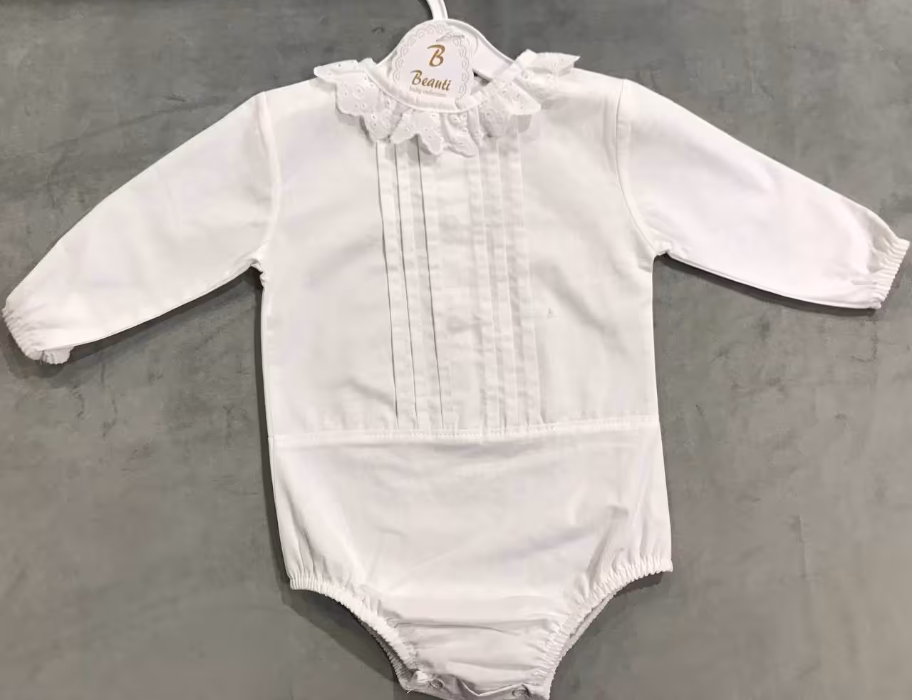 بادی سفید یقه تور دار 702 بیوتی دخترانه