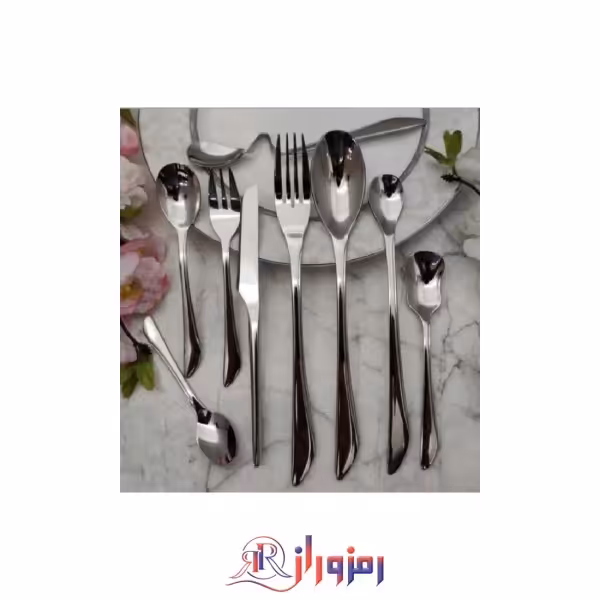 سرویس قاشق و چنگال 24 نفره 120 پارچه ساده وبراق یونیک