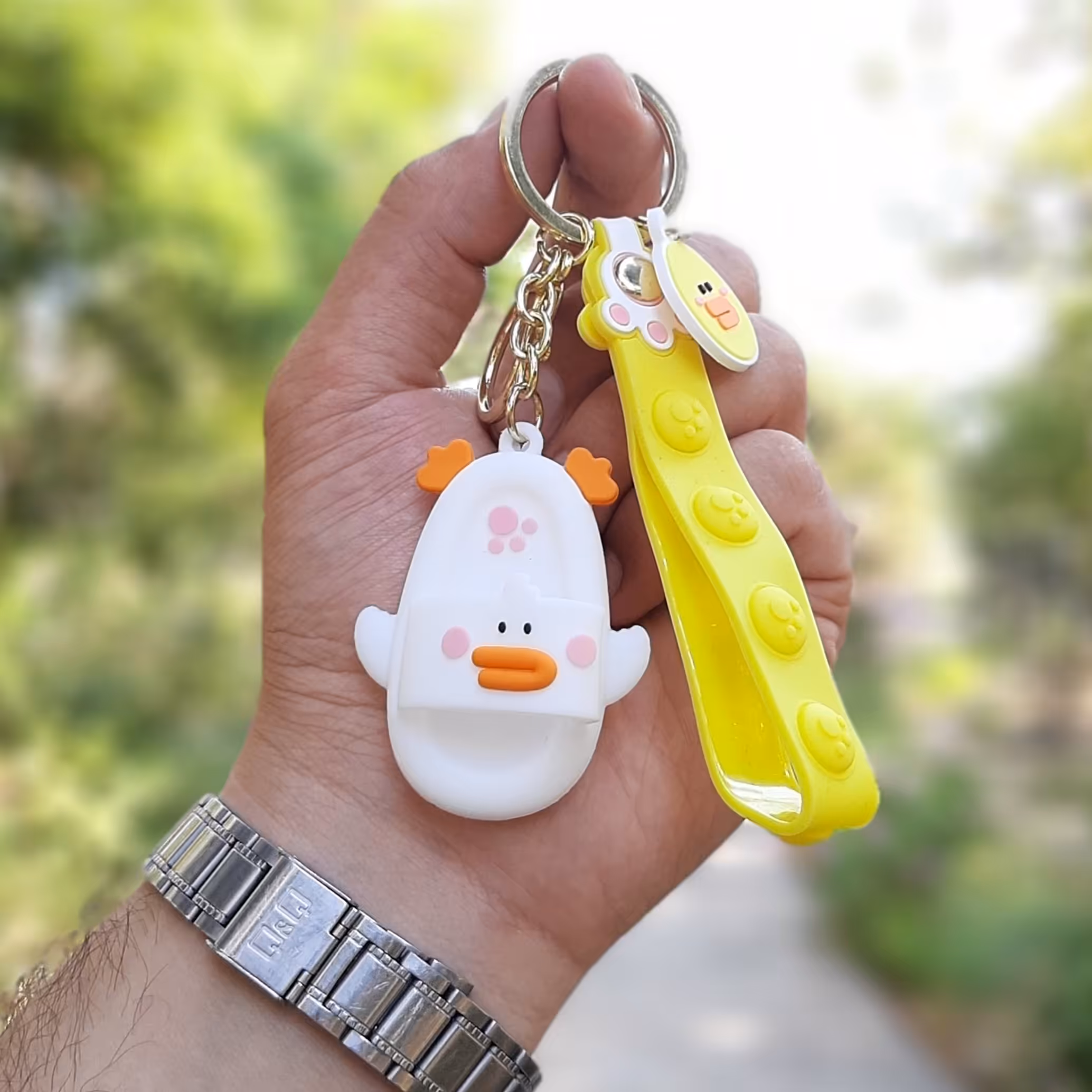 جاسوئیچی سیلیکونی اوجینال دمپایی مدل اردک سفید