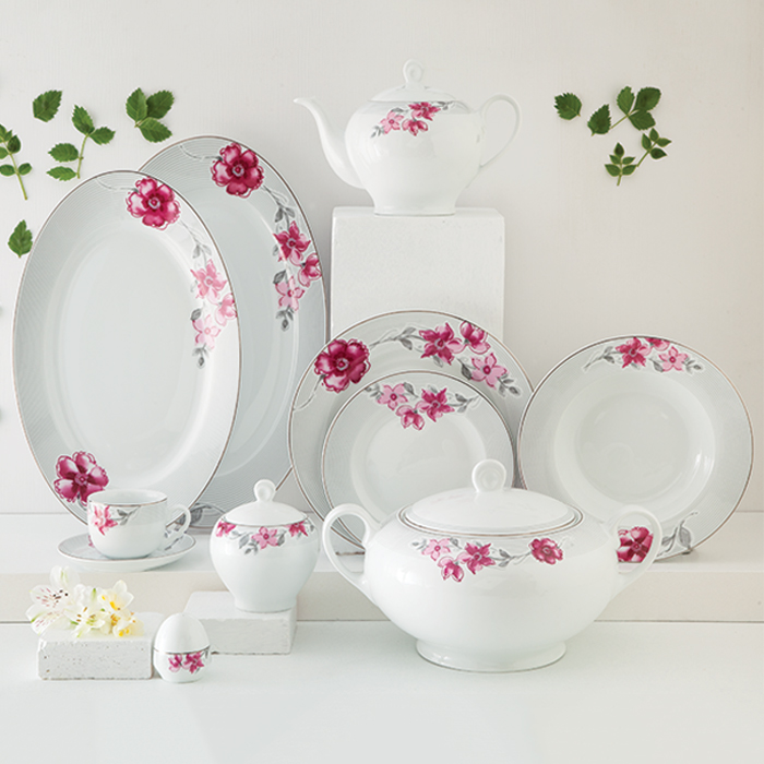 سرویس چینی زرین 12 نفره کامل کردوبا (102 پارچه)
