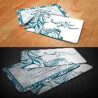 طرح لایه باز کارت ویزیت سالن آرایش و زیبایی آبی