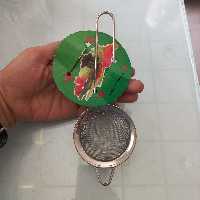 چایی صاف کن دسته استیل متوسط 