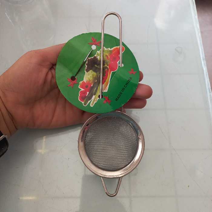 چایی صاف کن دسته استیل متوسط 