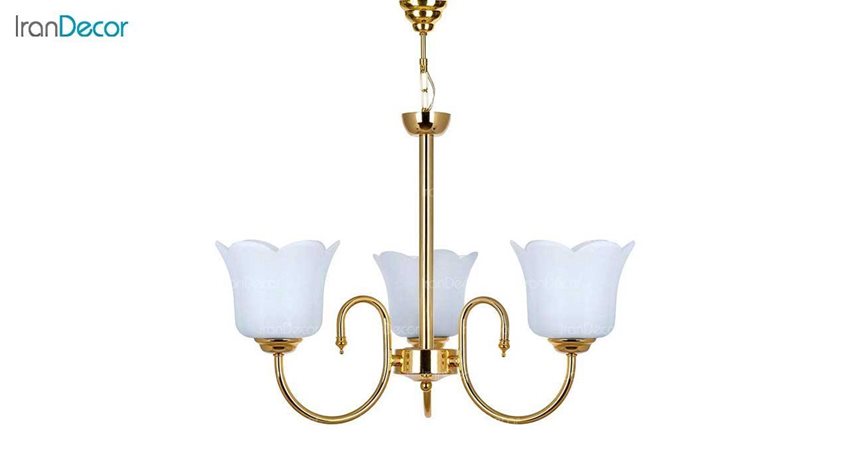 لوستر سه شعله چشمه نور مدل 856.3 طلایی