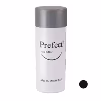 حالت دهنده موی سر پرفکت پرایمر مشکی 50 گرم perfect پرکننده موی سر پرپشت کننده موی سر  نمکدون مو سر پودرمو پر کننده کچلی