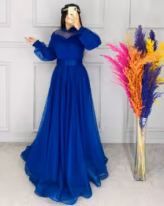 لباس ماکسی مجلسی پوشیده حجاب تور بیگ سایز سایز بزرگ