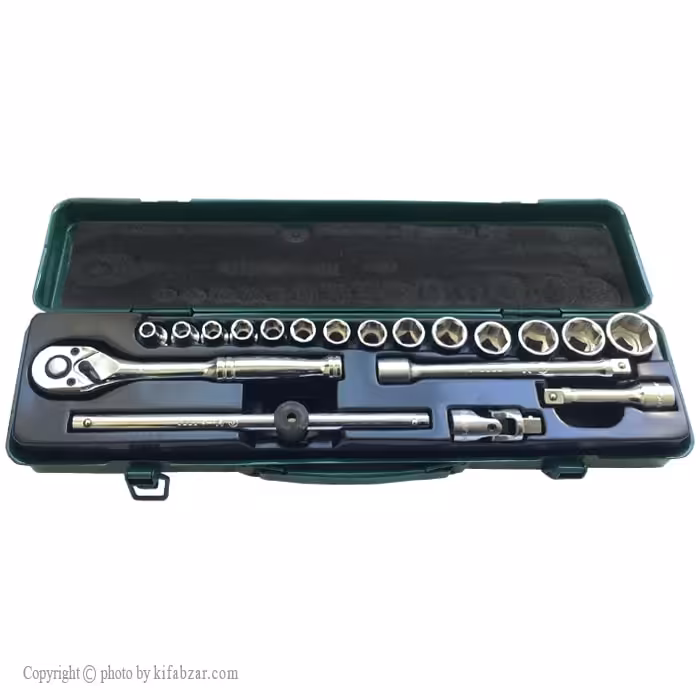 جعبه بکس 19 پارچه 3/8 هنس مدل 3619MKR