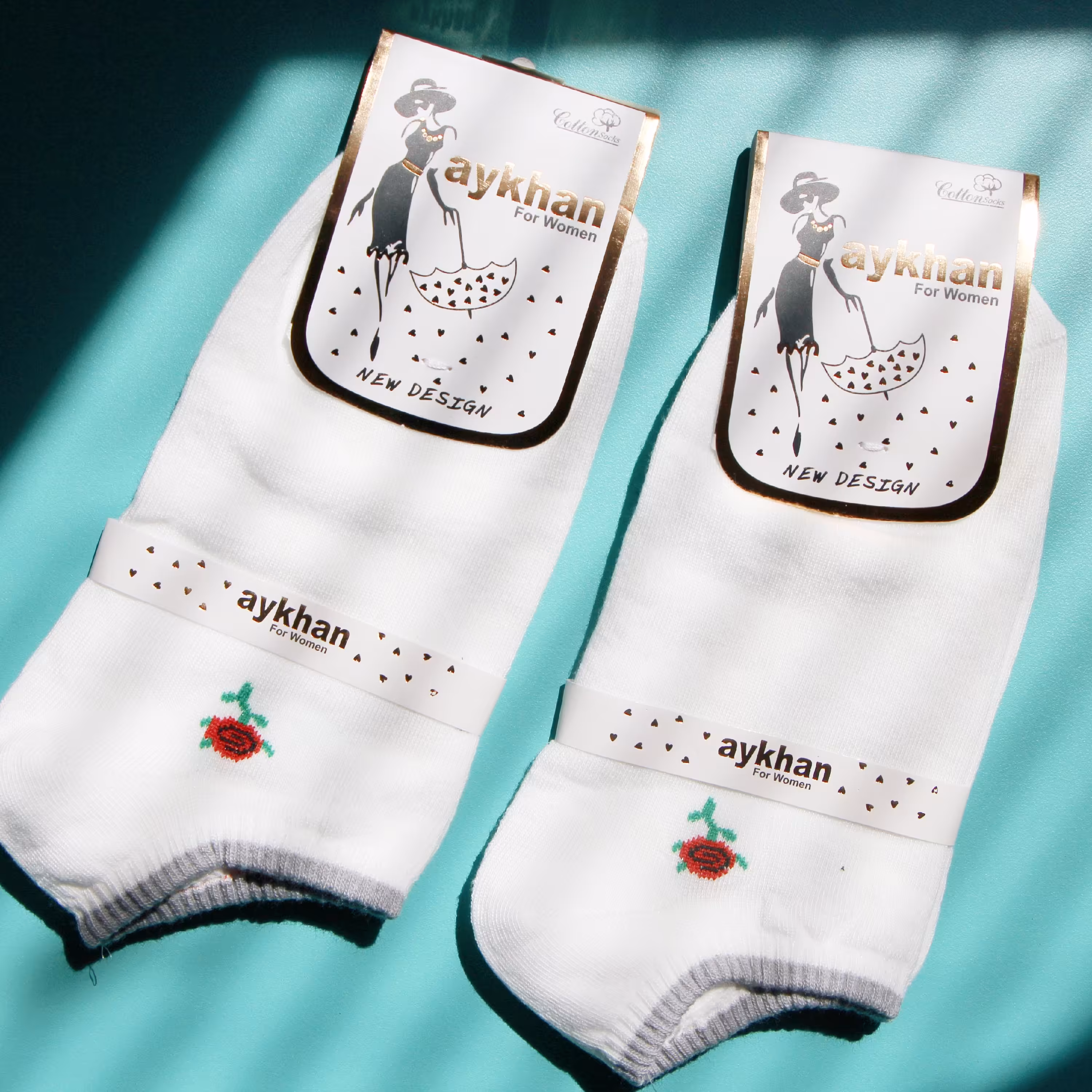 یک جفت جوراب نخی تک گل ضد حساسیت ، لطیف 