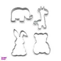 کاتر شیرینی پزی مدل حیوانات باغ وحش مجموعه 4 عددی