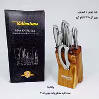 ست کارد و ساطور پایه چوبی والنتینا  کد 4