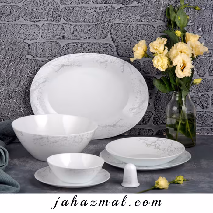 سرویس غذاخوری پارس اپال طرح آترا نقره ای کد 914