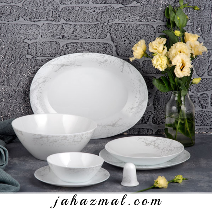 سرویس غذاخوری پارس اپال طرح آترا نقره ای کد 914