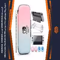 کیس محافظ چند منظوره VGBUS مدل GNSOA-VGB100 مخصوص Nintendo Switch OLED – صورتی/فیروزه‌ای