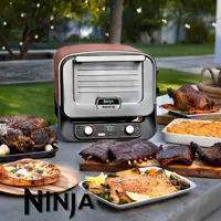 فر و اون توستر چندکاره فوق حرفه‌ای نینجا با قابلیت دودی کردن برند NINJA OO101 WOODFIRE