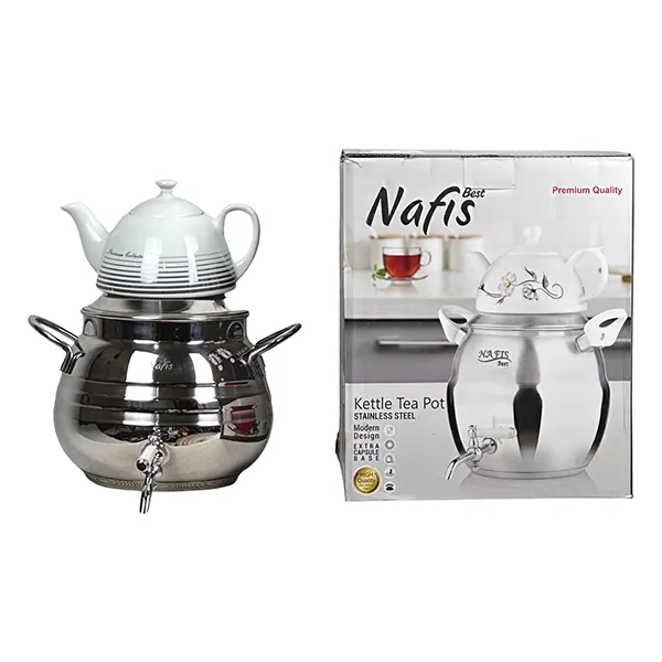 کتری و قوری نفیس استیل دنیز 3015