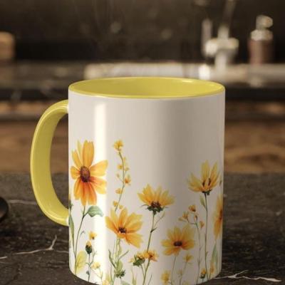 ماگ طرح بابونه زرد