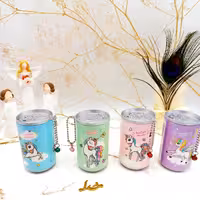 دستمال مرطوب قوطی دایره ای طرح اسب تک شاخ وارداتی و باکیفیت
