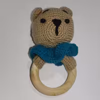 جغجغه قلاب بافی خرسی12cm