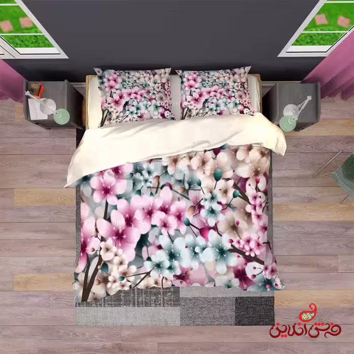 روتختی سه بعدی طرح درخت همیشه بهار  کد 2833