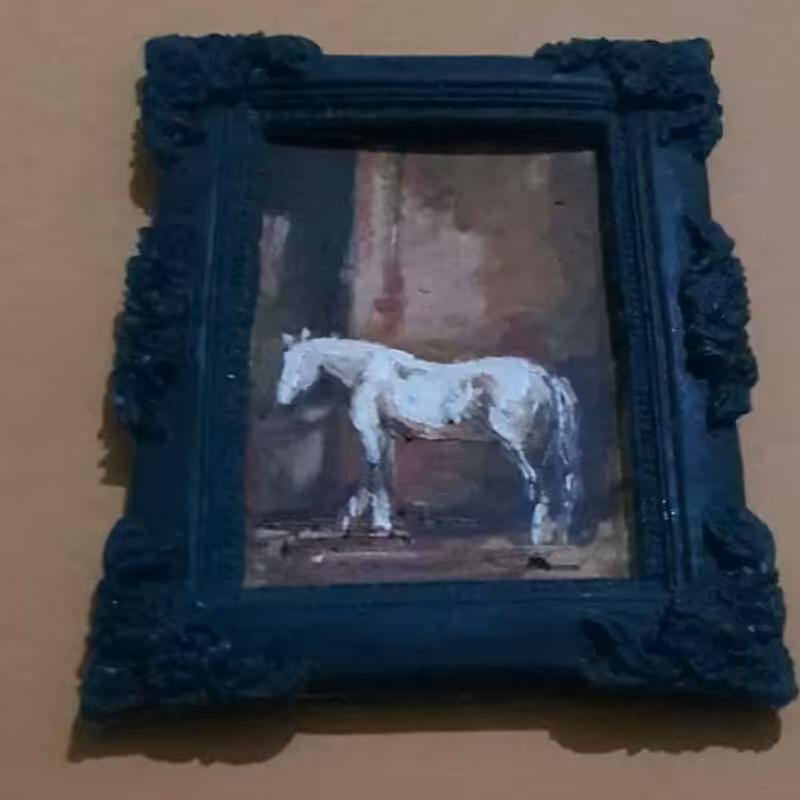 مینی نقاشی  سایز  10 در 5  سانتی متر رنگ و روغن روی بوم