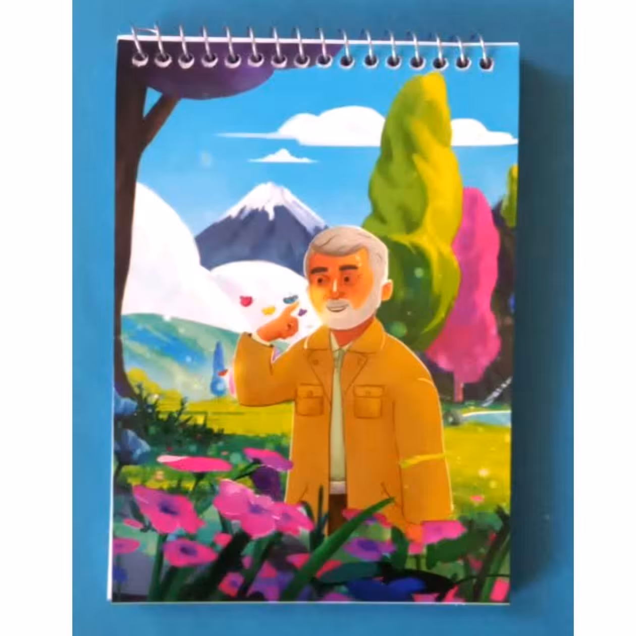 دفتر یادداشت نماد سردار سلیمانی فنری سایز 10 در 14