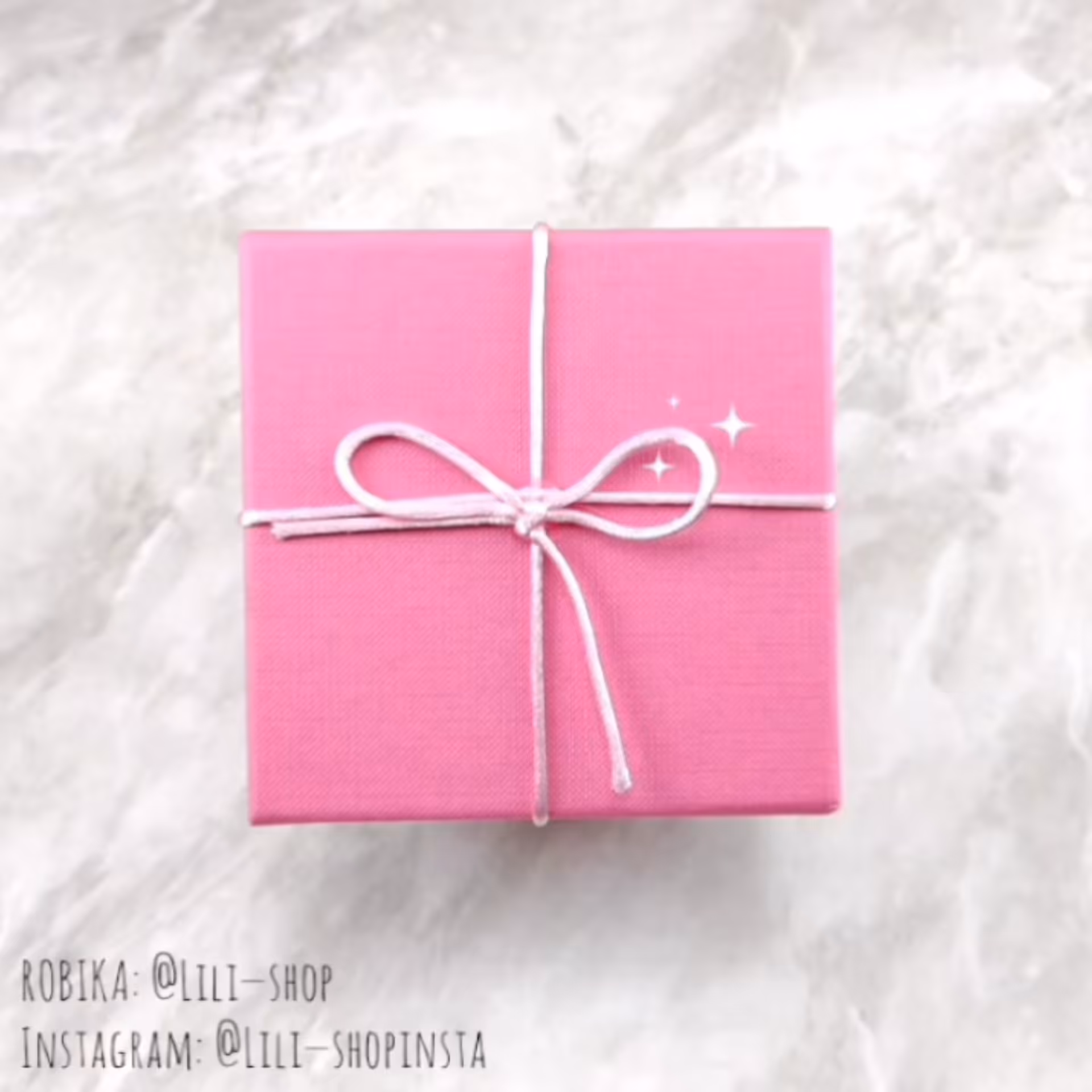 جعبه کادو مربعی نخی