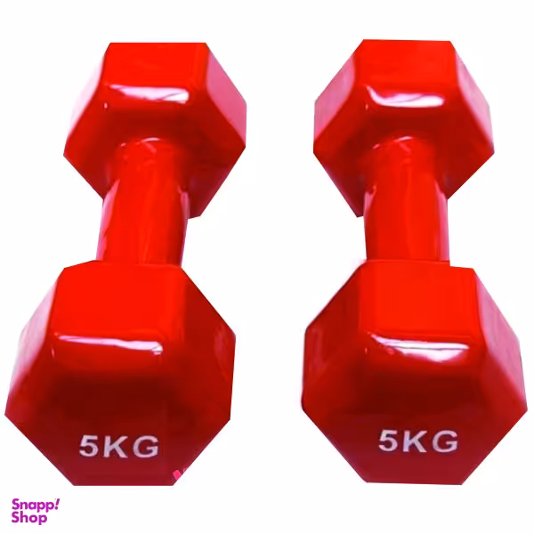 دمبل مدل 001 وزن 5 کیلوگرم بسته 2 عددی