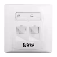 فیس پلیت دو پورت کی نت پلاس KP-N1141
