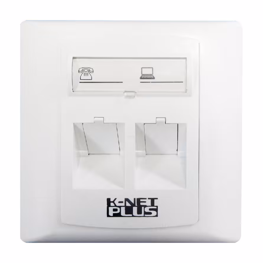 فیس پلیت دو پورت کی نت پلاس KP-N1141