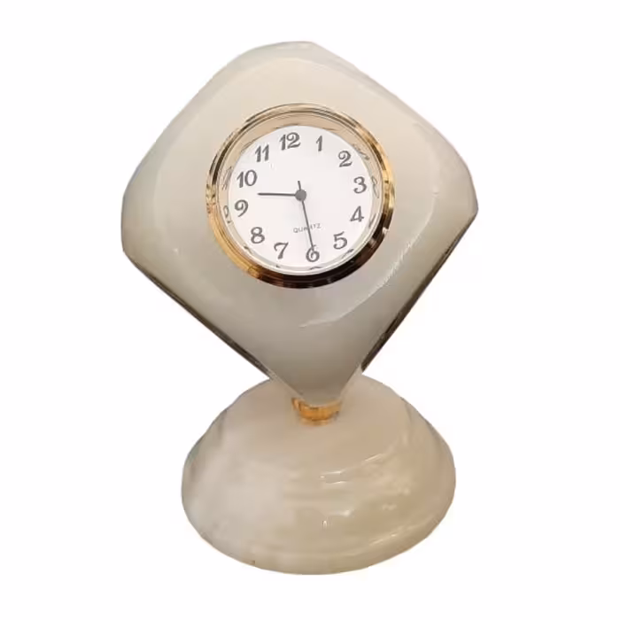 ساعت رومیزی سنگ مرمر طرح منچ کد M1008