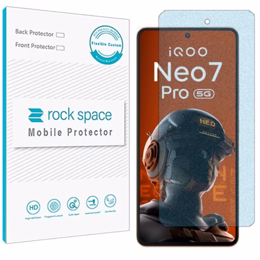  گلس نانو مات بلوکات (ضد اشعه آبی) و ضد ضربه گوشی ویوو iQOO Neo 7 Pro برند راک اسپیس   