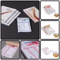 فاکتور فروش معمولی دو نسخه متوسط سفید سایز 13*21.5 ده دسته