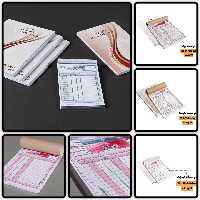 فاکتور فروش معمولی دو نسخه متوسط سفید سایز 13*21.5 ده دسته