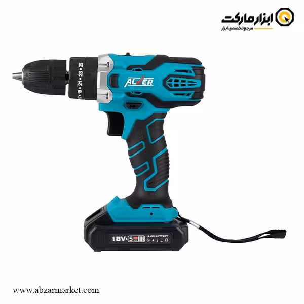 دریل شارژی چکشی آلور لیتیوم 18 ولت مدل AV-2018