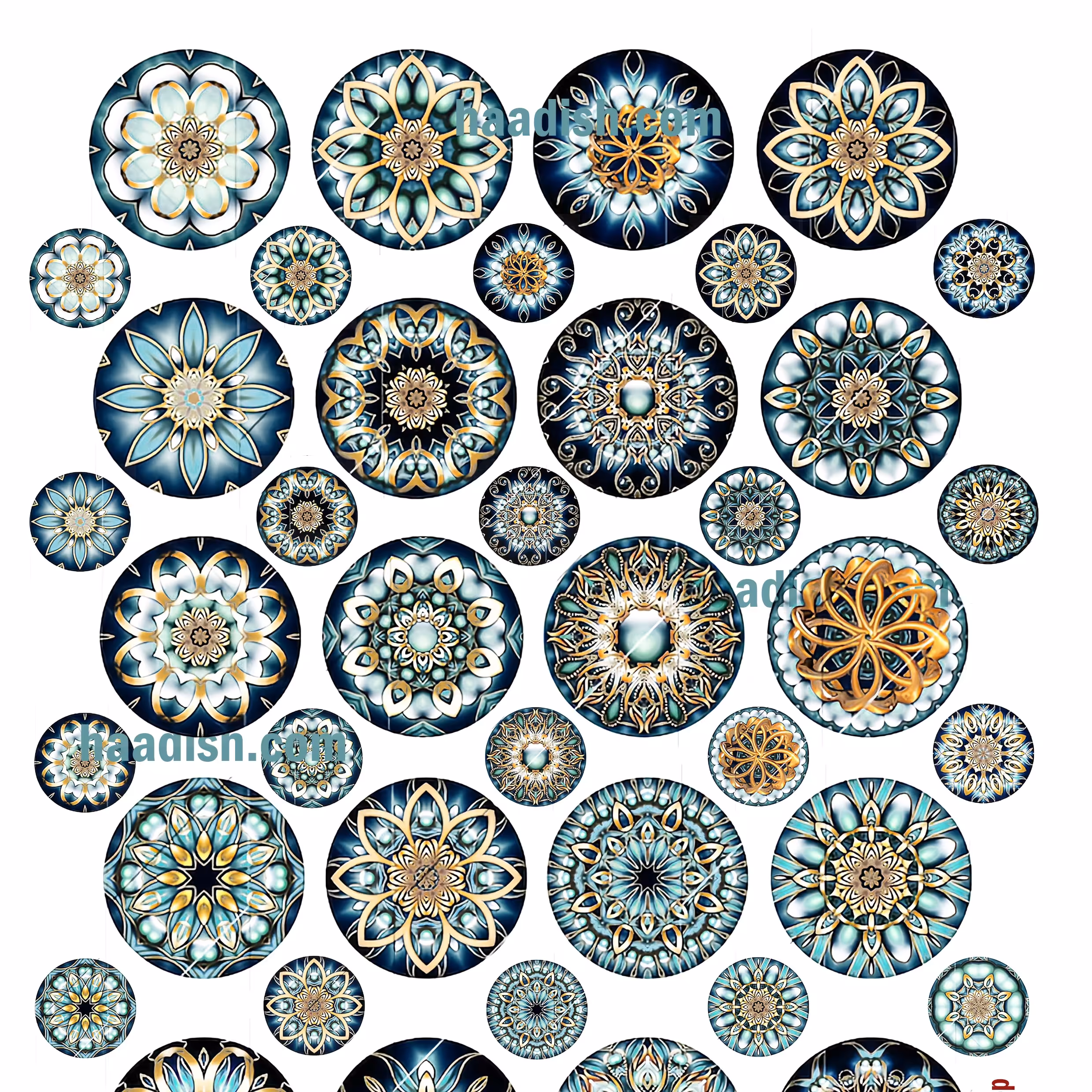 ترنسفر طلقی شفاف کد 52 طرح مقرنس سایز a4 مناسب کارهای رزینی سایز اشکال4 و 2 سانتی متری