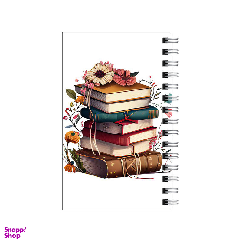 دفترچه یادداشت 60 برگ مدل To Do List طرح کتاب ها و گل ها کد 5756293