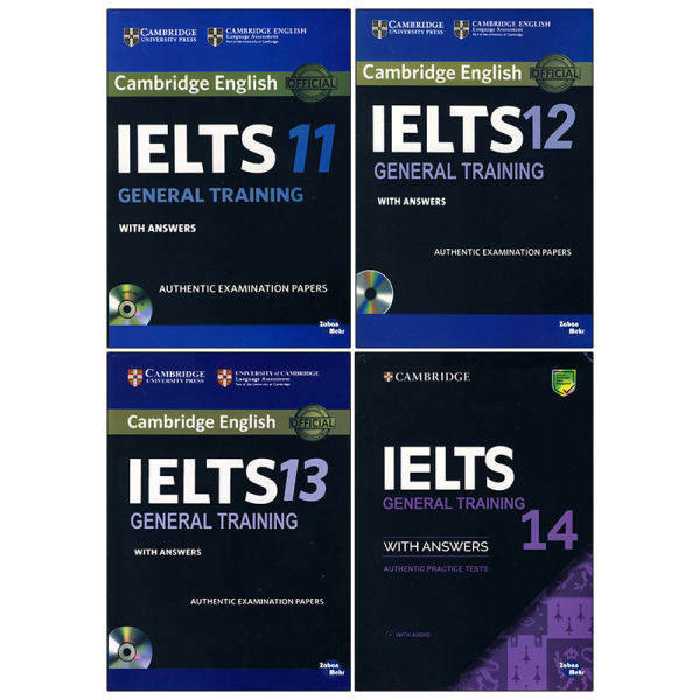 کتاب Ielts 11-14 General اثر جمعی از نویسندگان انتشارات Cambridge چهار جلدی